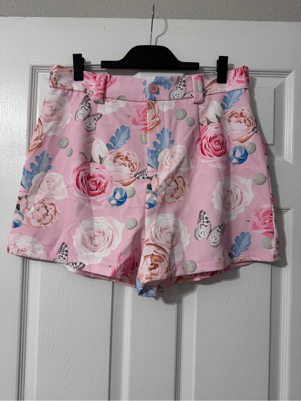 NWOT Pink Floral Belted Tailored Shorts Women’s Size XXL